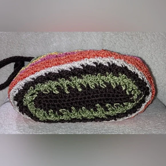 The Sak | Women’s Multi Colored Striped Crochet Knit Hobo Shoulder Handbag Bags - Picture 2 of 6